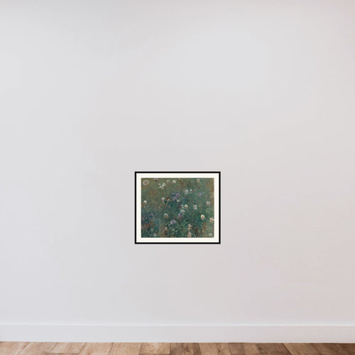 Blooming Clover framed — shown to scale