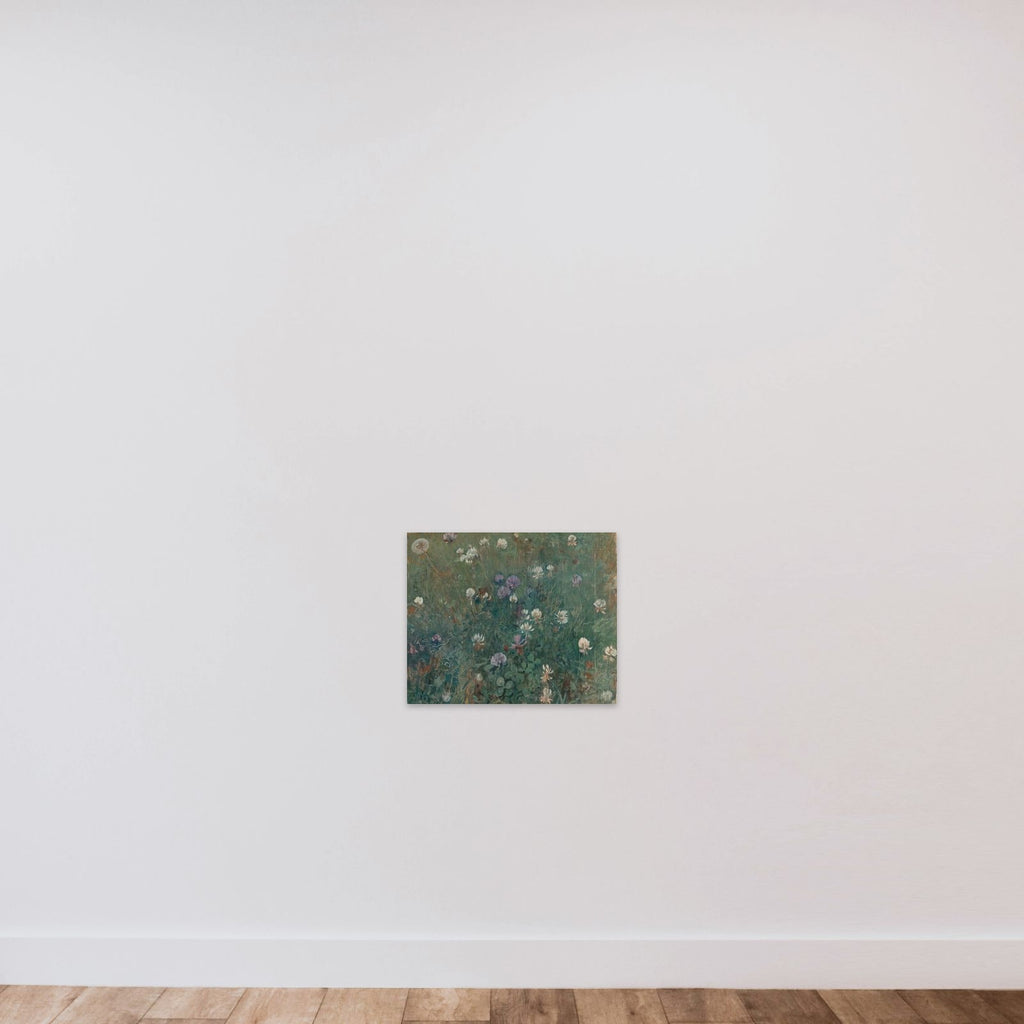 Blooming Clover unframed — shown to scale