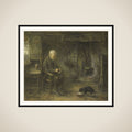 Interior of a Peasant Hut framed