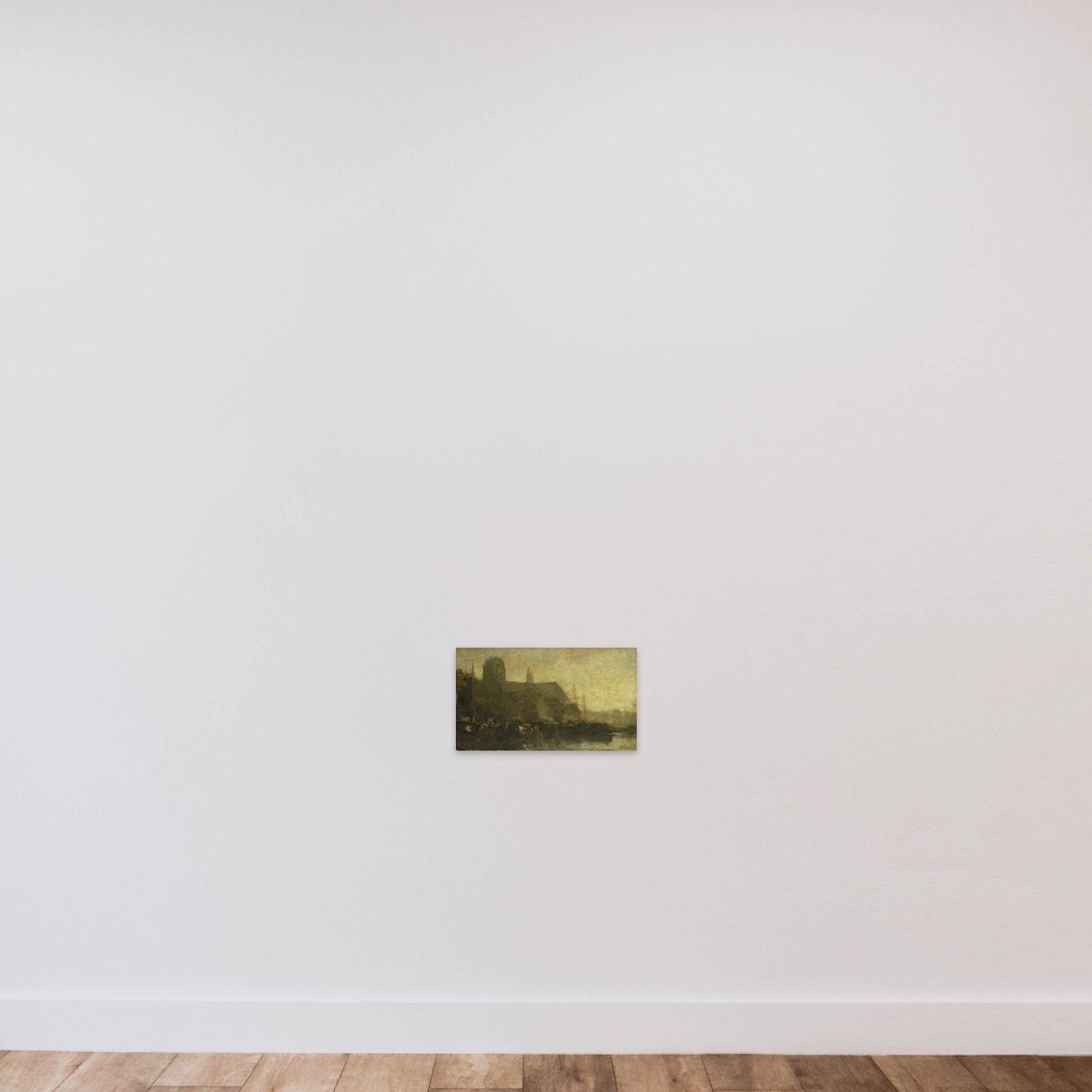Schepen in de haven van Dordrecht unframed — shown to scale