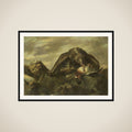 Eagles on the Cliffs framed