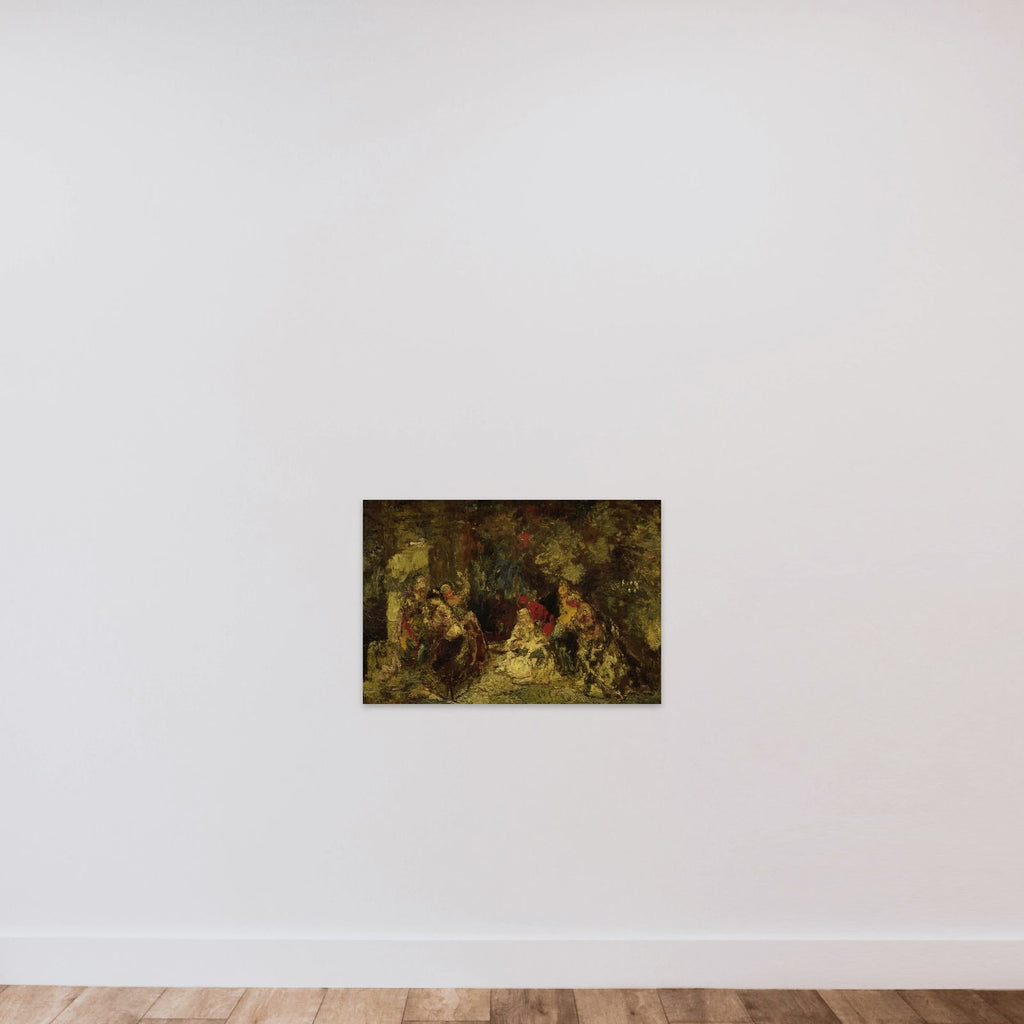 Vrouwen in een bos unframed — shown to scale