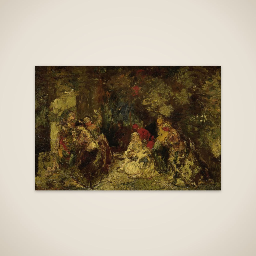 Vrouwen in een bos unframed print