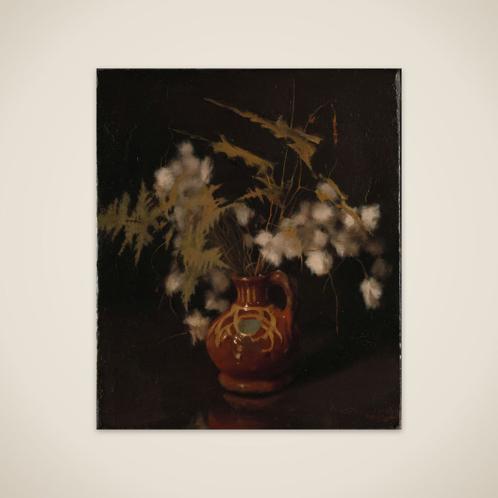 Fluffy Flowers in a Jug unframed print