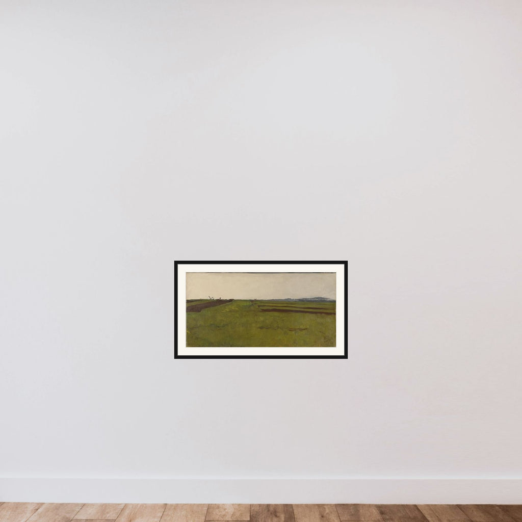 Landscape with fields framed — shown to scale