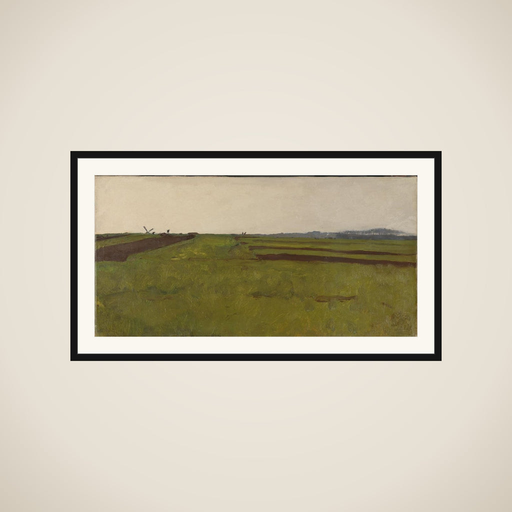 Landscape with fields framed