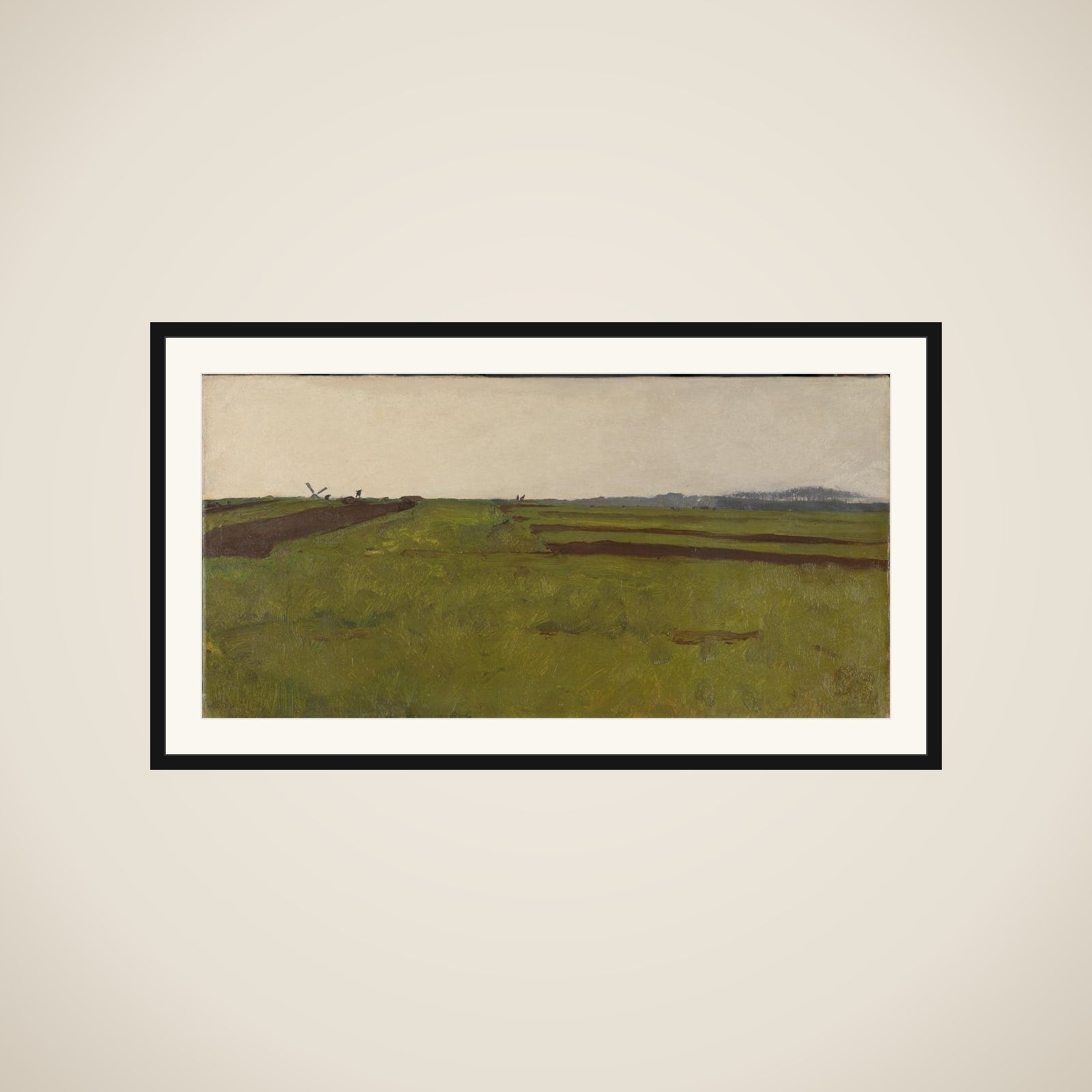 Landscape with fields framed