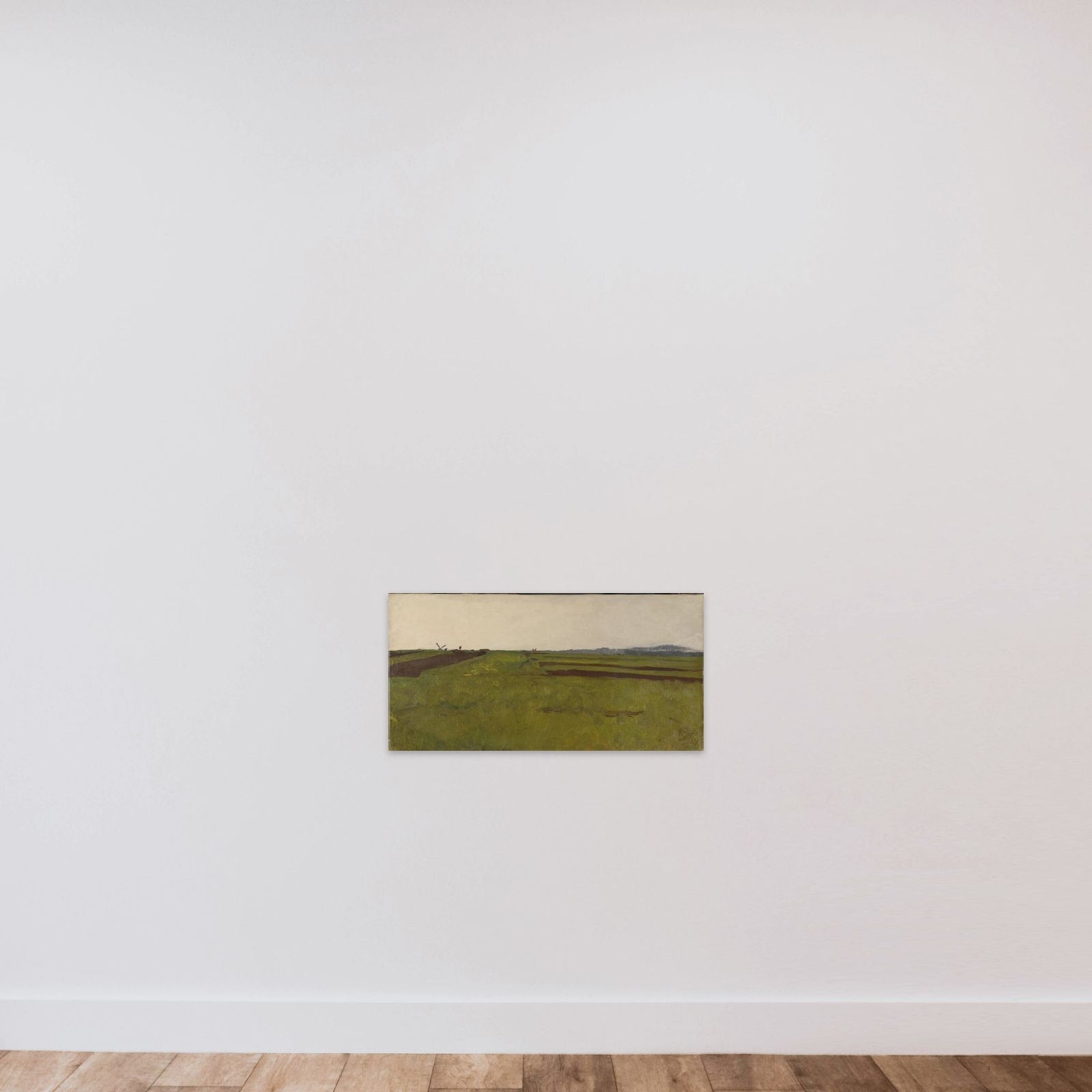 Landscape with fields unframed — shown to scale