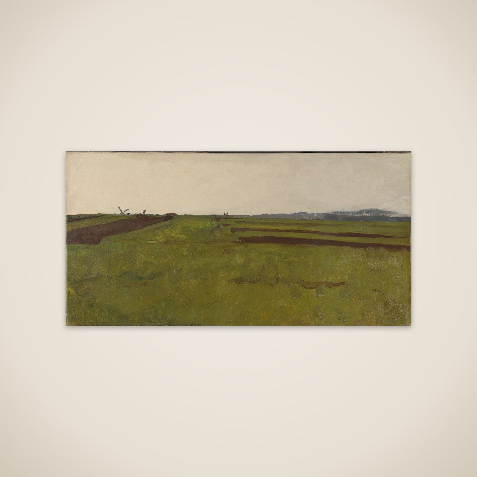 Landscape with fields unframed print