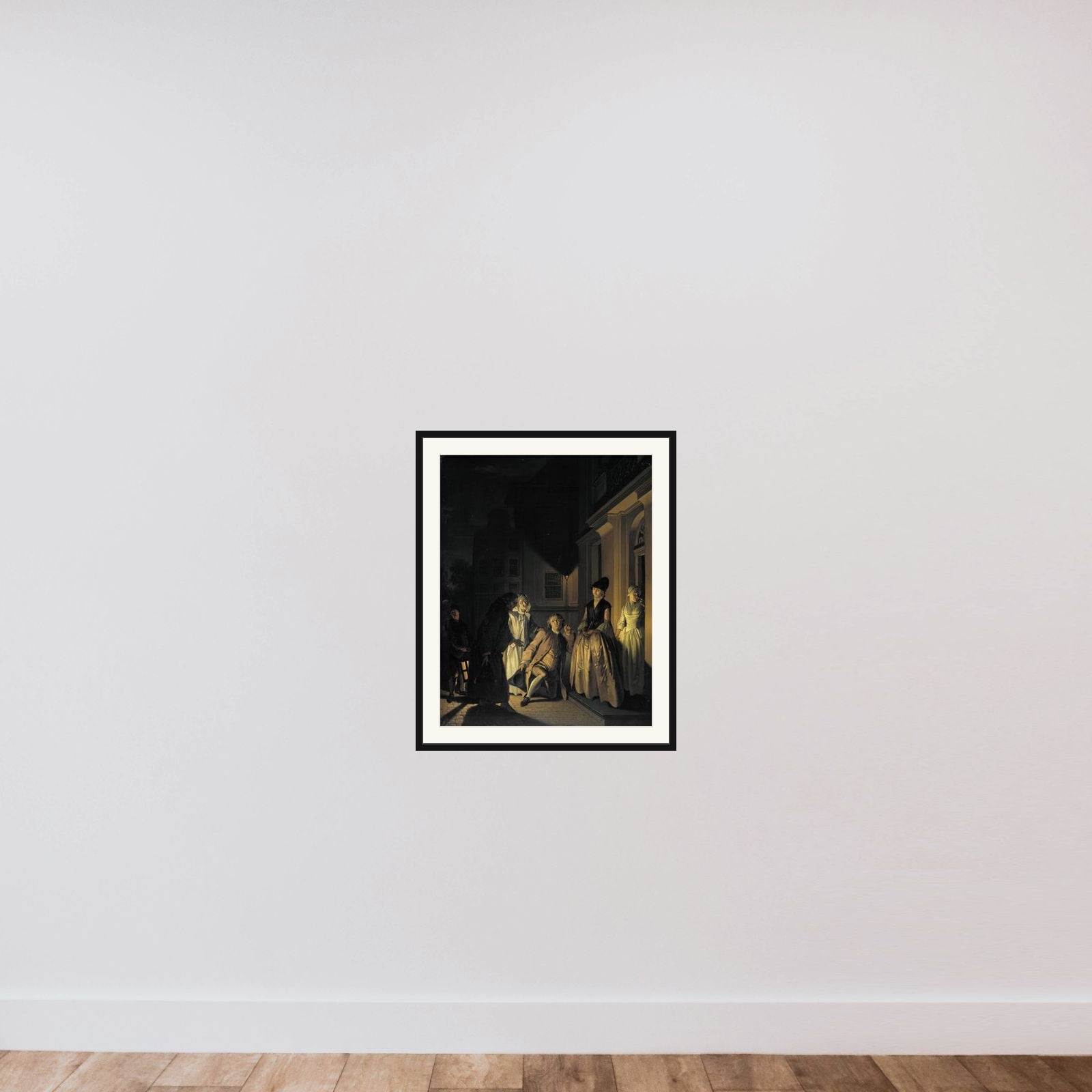 Scene from the Play 'Lubbert Lubbertse of de geadelde boer' by M. van Breda framed — shown to scale