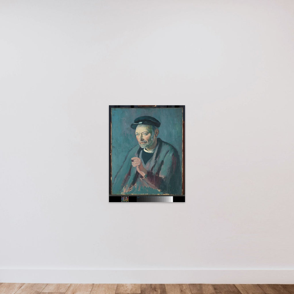 Man with a Pipe unframed — shown to scale