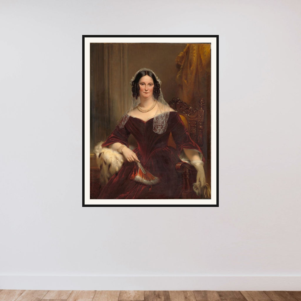 Dieuwke Fontein (1800-79), Second Wife (Married 1834) of Adriaan van der Hoop framed — shown to scale