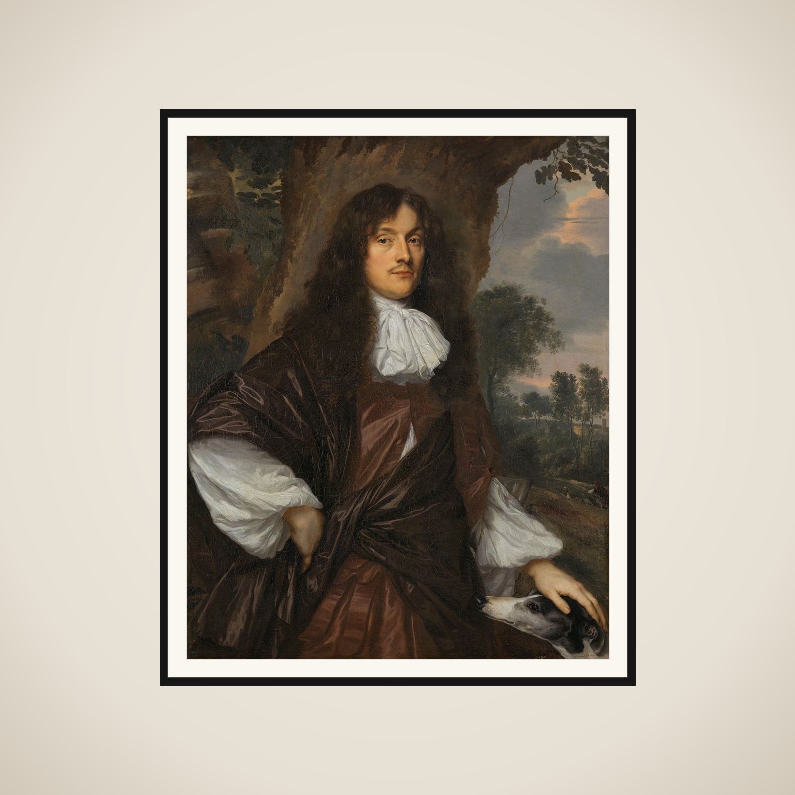 Portrait of Jacob de Witte (1628-79) framed