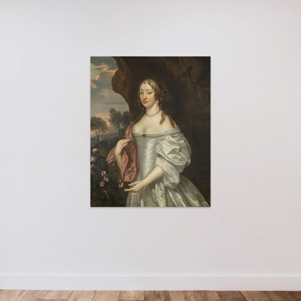Portrait of Jacoba van Orliens (1643-91) unframed — shown to scale