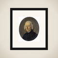 Portrait of een man framed
