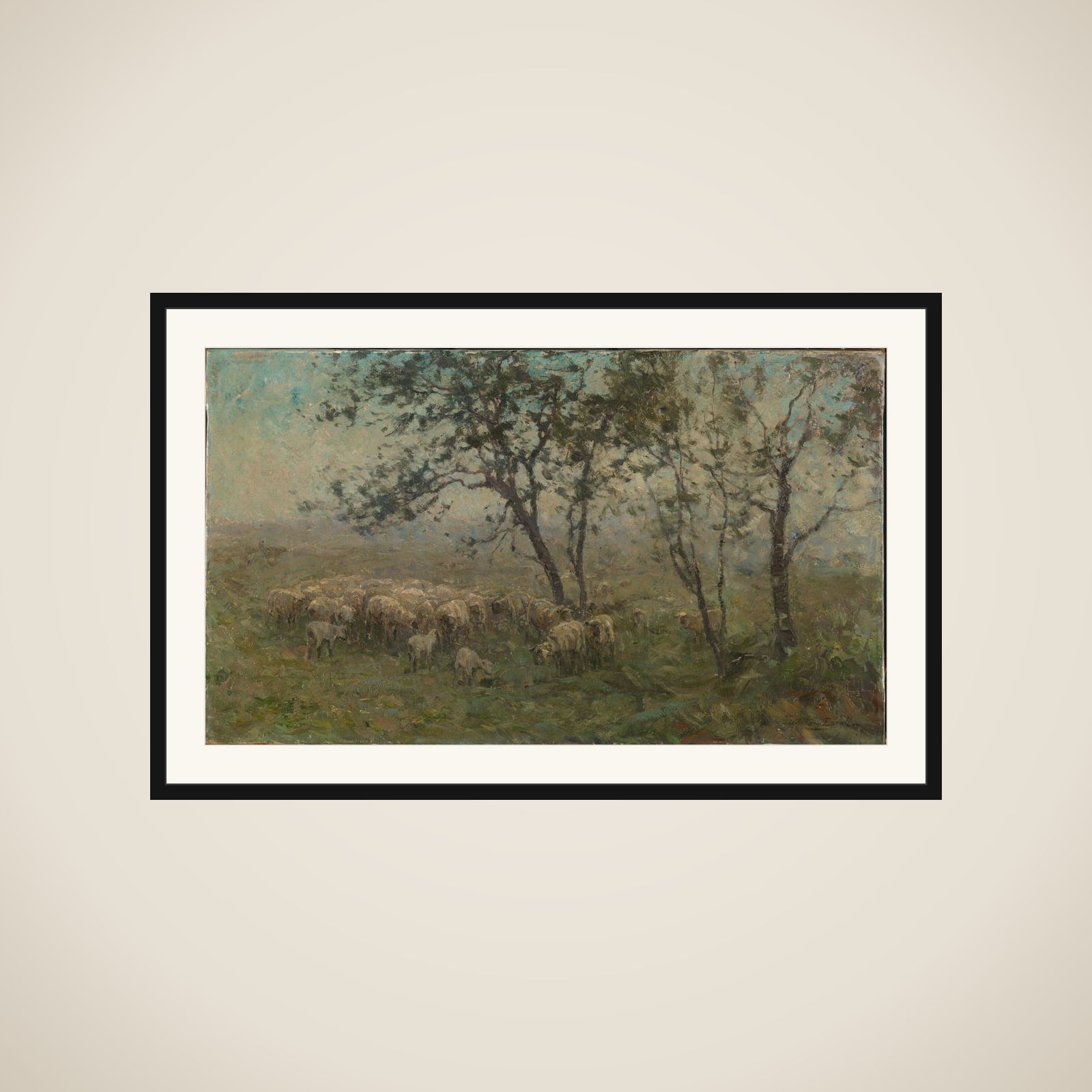 A Flock of Sheep framed