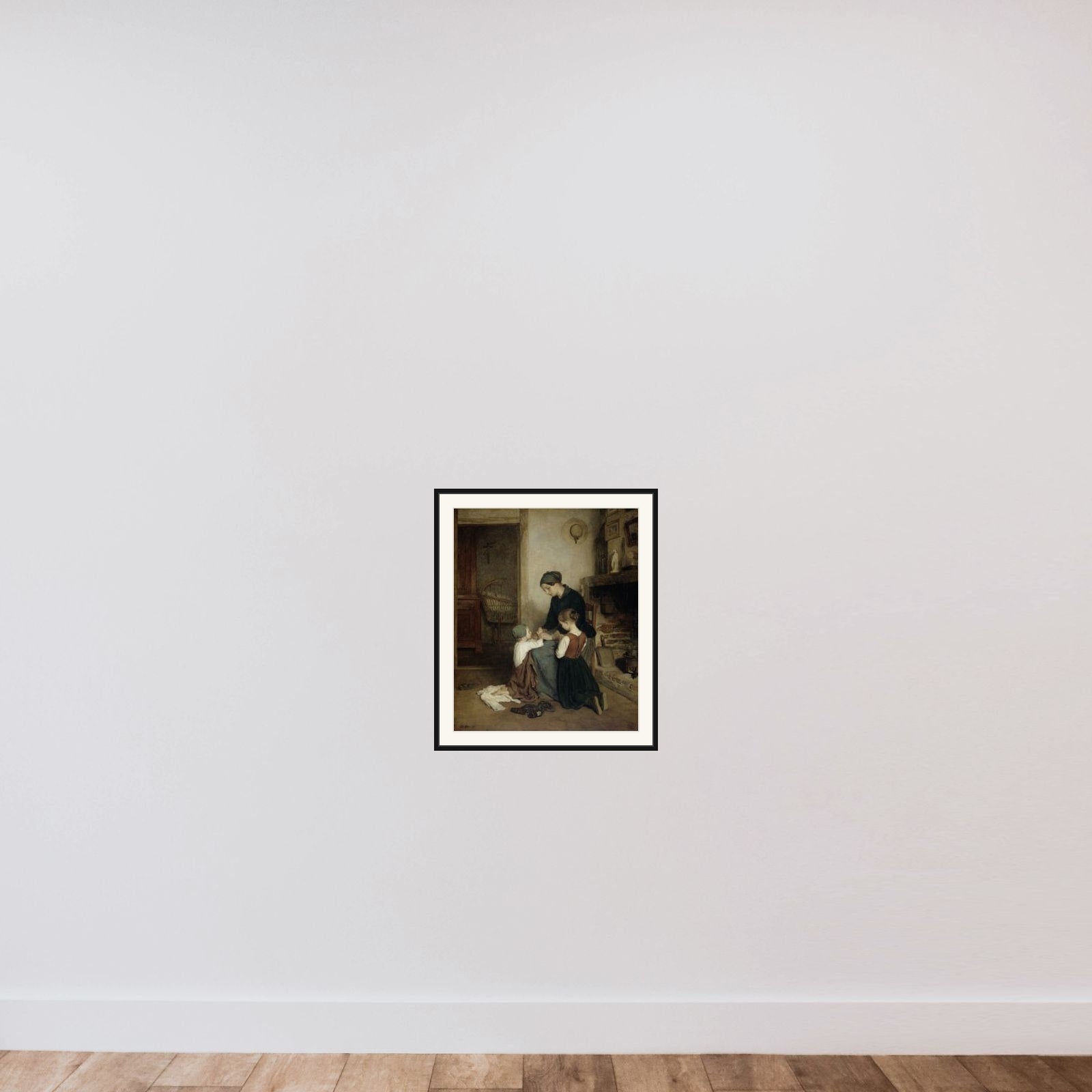 The Evening Prayer framed — shown to scale