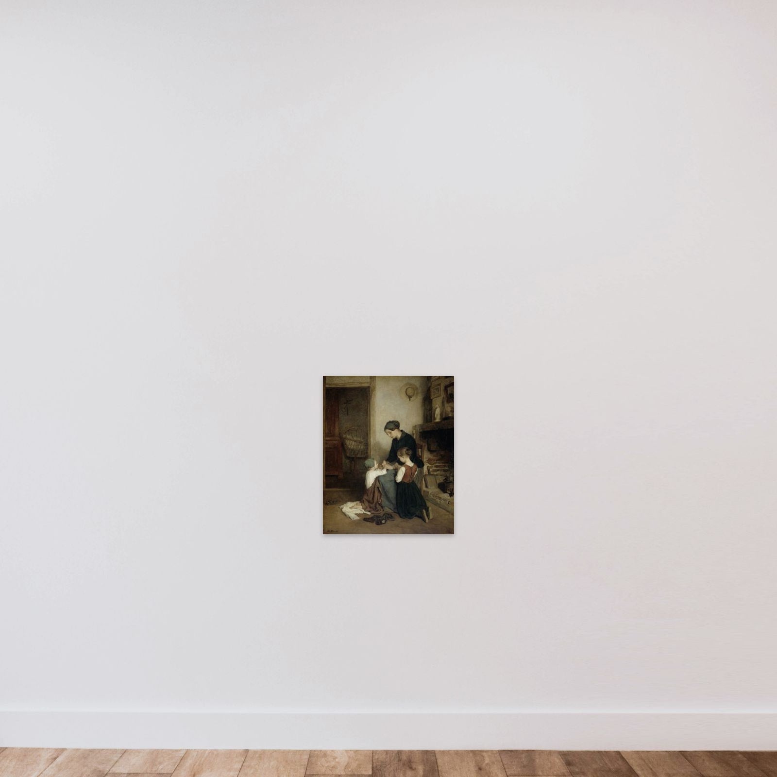 The Evening Prayer unframed — shown to scale