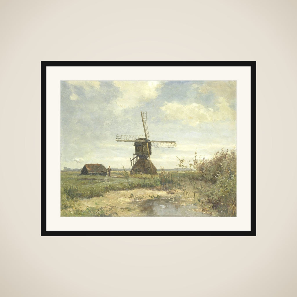 'Sunny Day', a Windmill on a Waterway framed