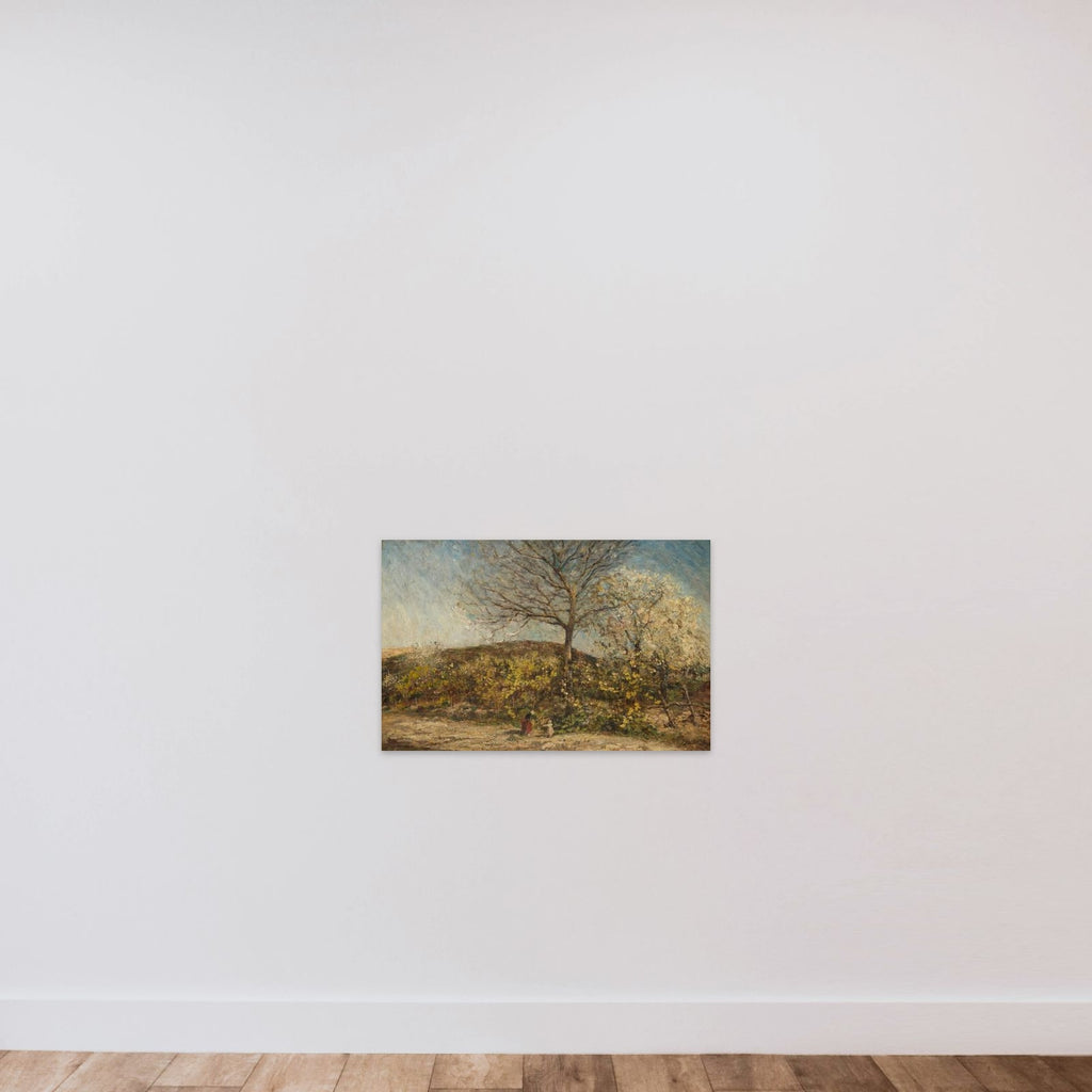 Landscape with bloeiende boomgaard unframed — shown to scale