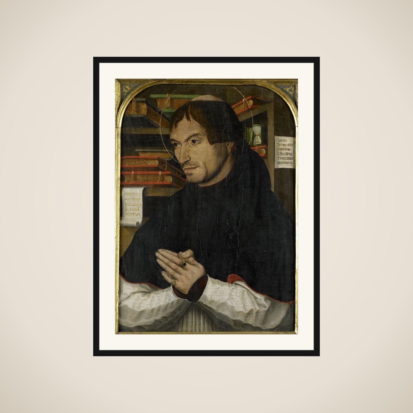 Saint Dionysius the Areopagite in Prayer framed