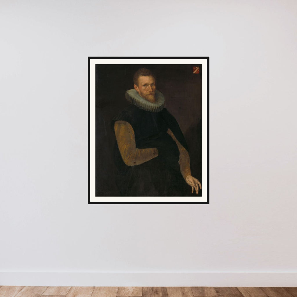 Jacob Cornelisz Banjaert, called van Neck (1564-1638), Admiral, Burgomaster and Councilor of Amsterdam framed — shown to scale