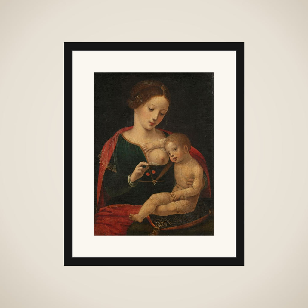 Virgin and Child framed