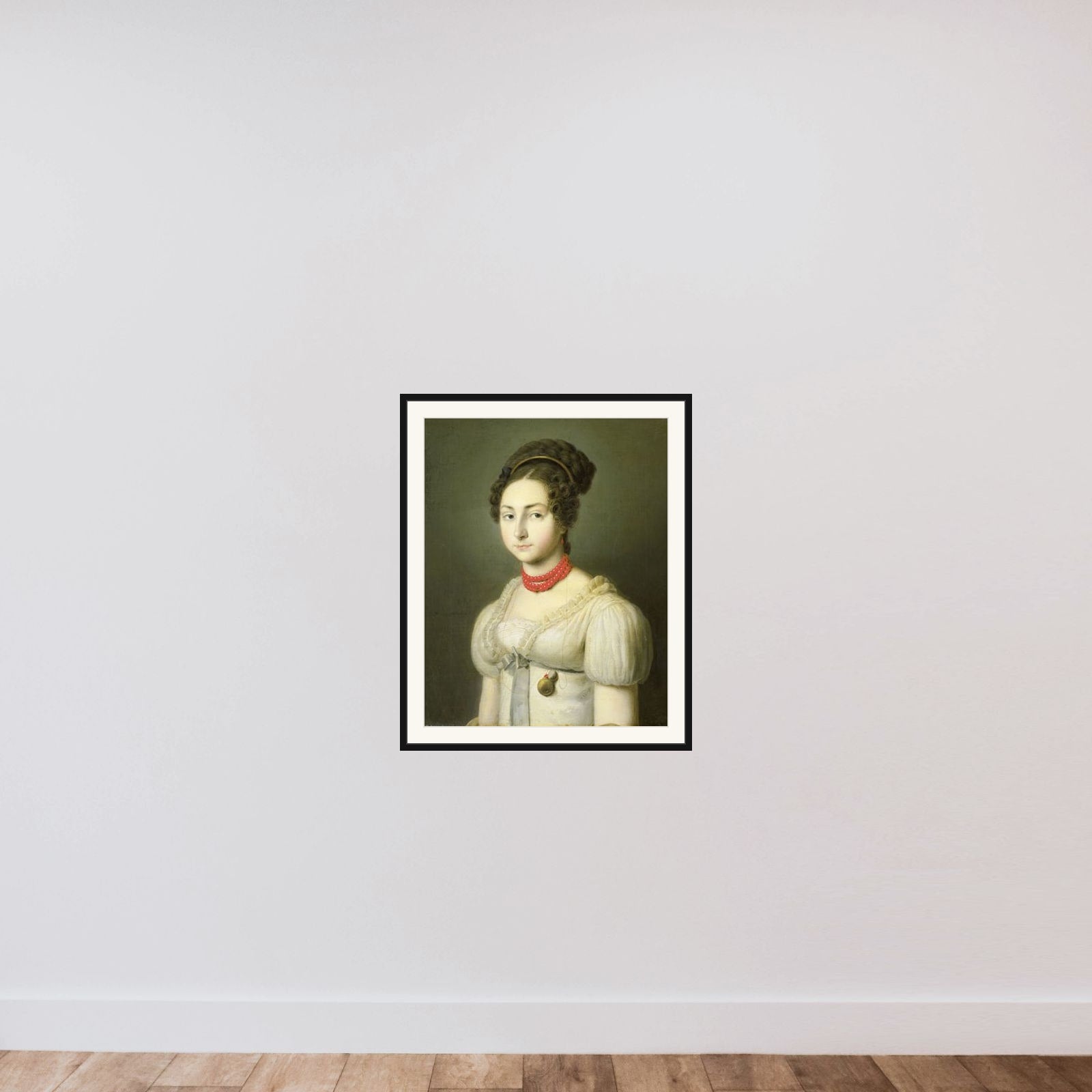 Portrait of Jacoba van Wessem, Wife of Lord Stumphius, Burgomaster of Beverwijk framed — shown to scale