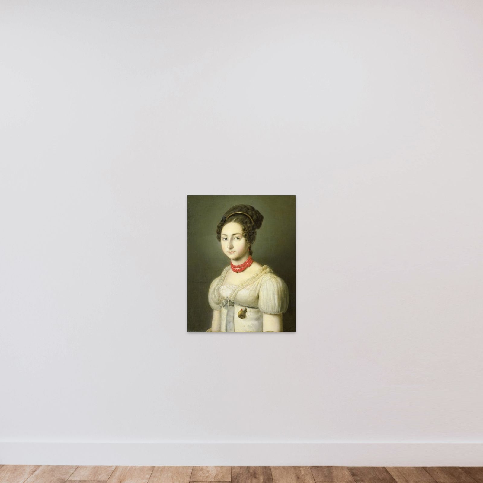 Portrait of Jacoba van Wessem, Wife of Lord Stumphius, Burgomaster of Beverwijk unframed — shown to scale