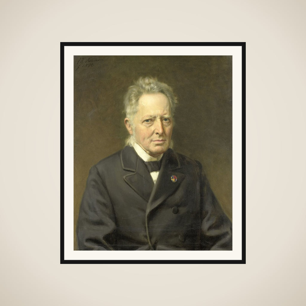 Portrait of Jan Heemskerk Azn (1818-1897) framed