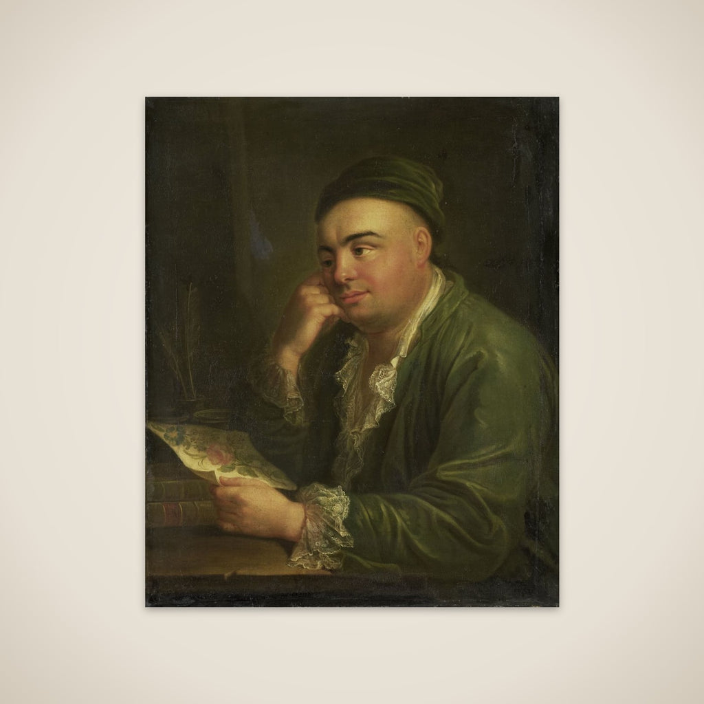 A Man with a Drawing of Flowers, so-called Portrait of Jacob Feitama Jr, Merchant in Amsterdam unframed print