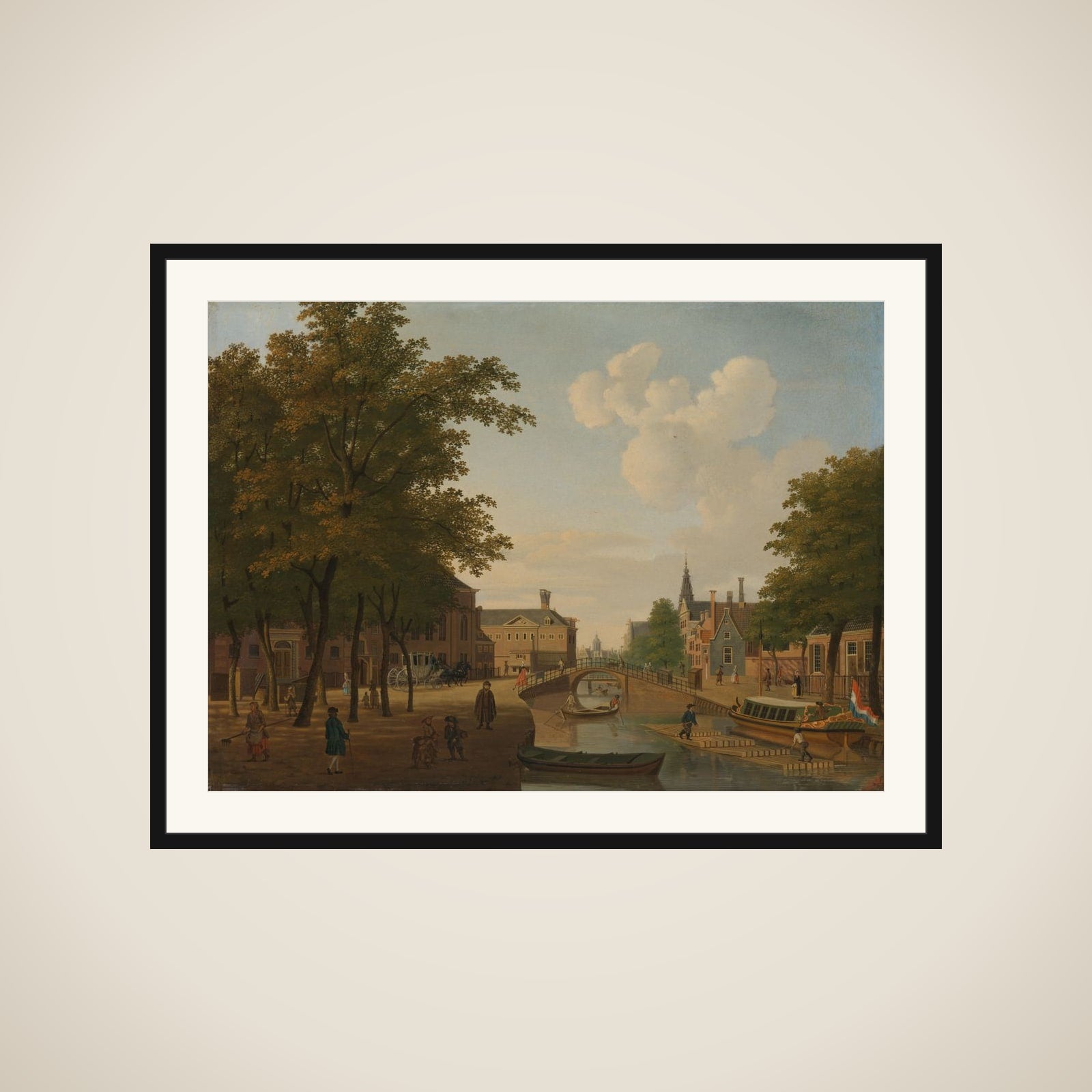 View of the Houtmarkt, Amsterdam framed