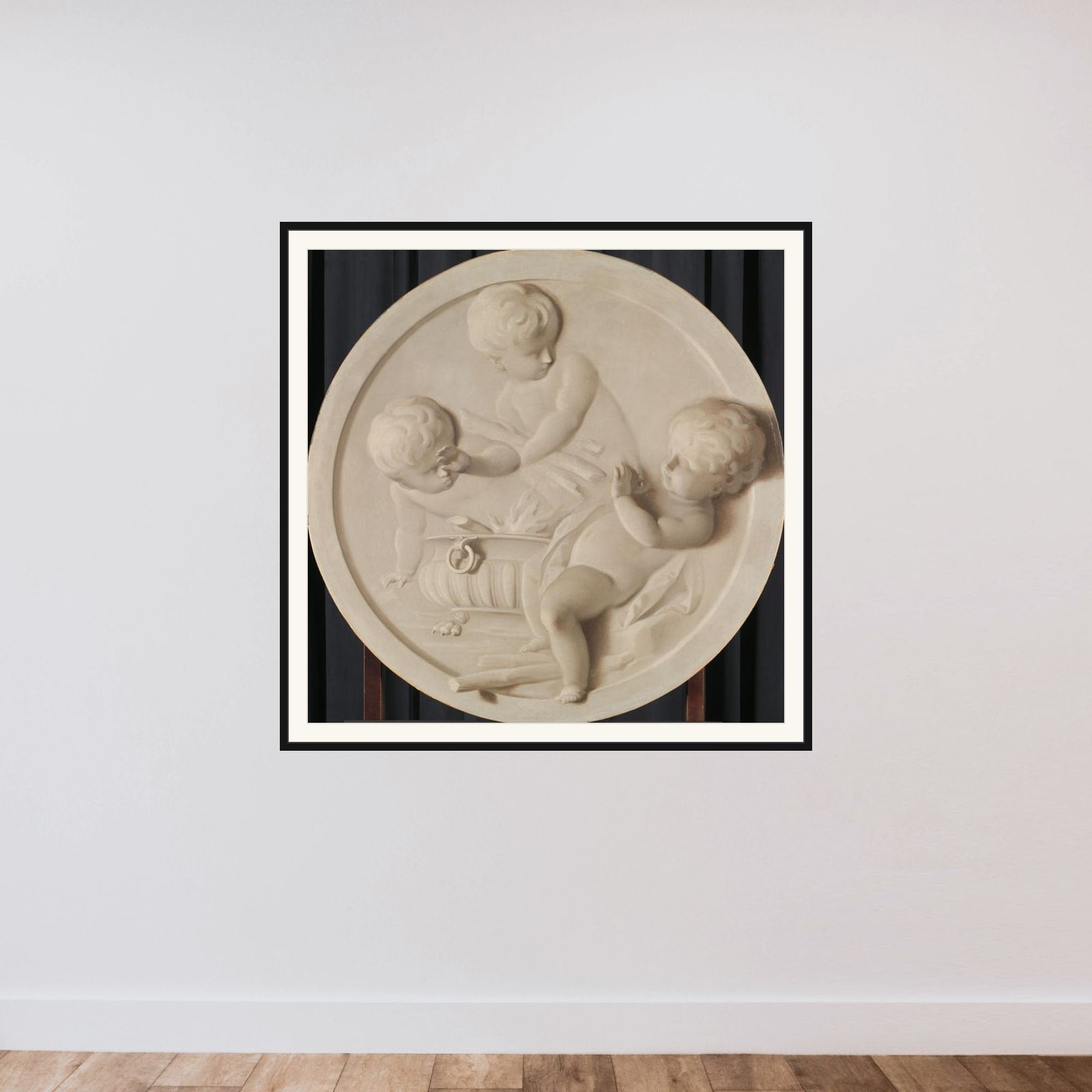 The Winter framed — shown to scale