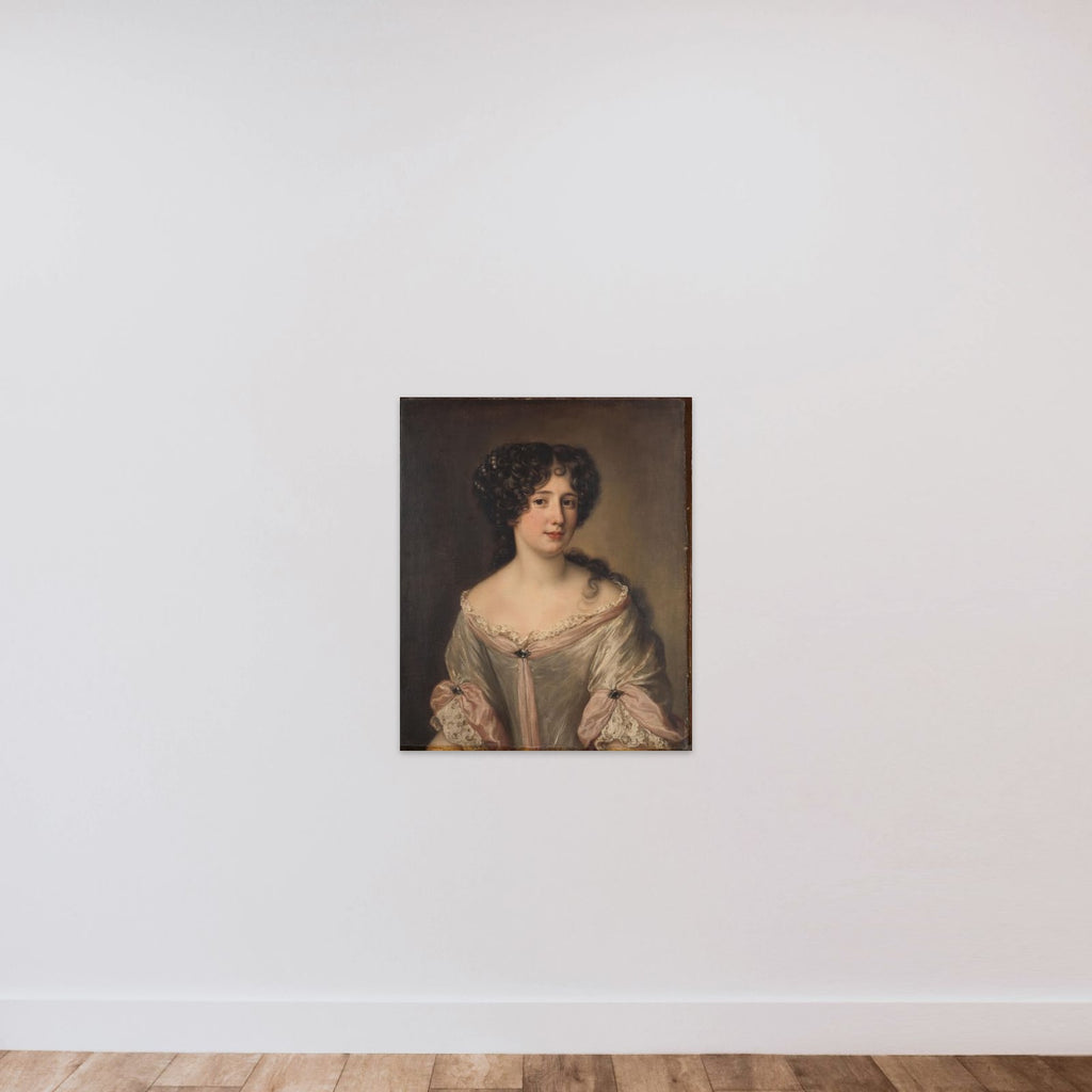 Portrait of La Duchessa Mancini Colonna (1646-1699) unframed — shown to scale