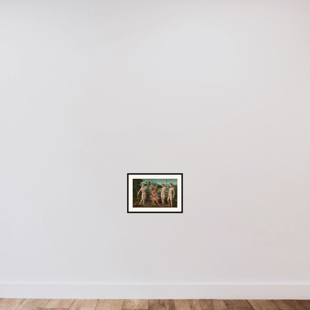 Judgment of Paris framed — shown to scale