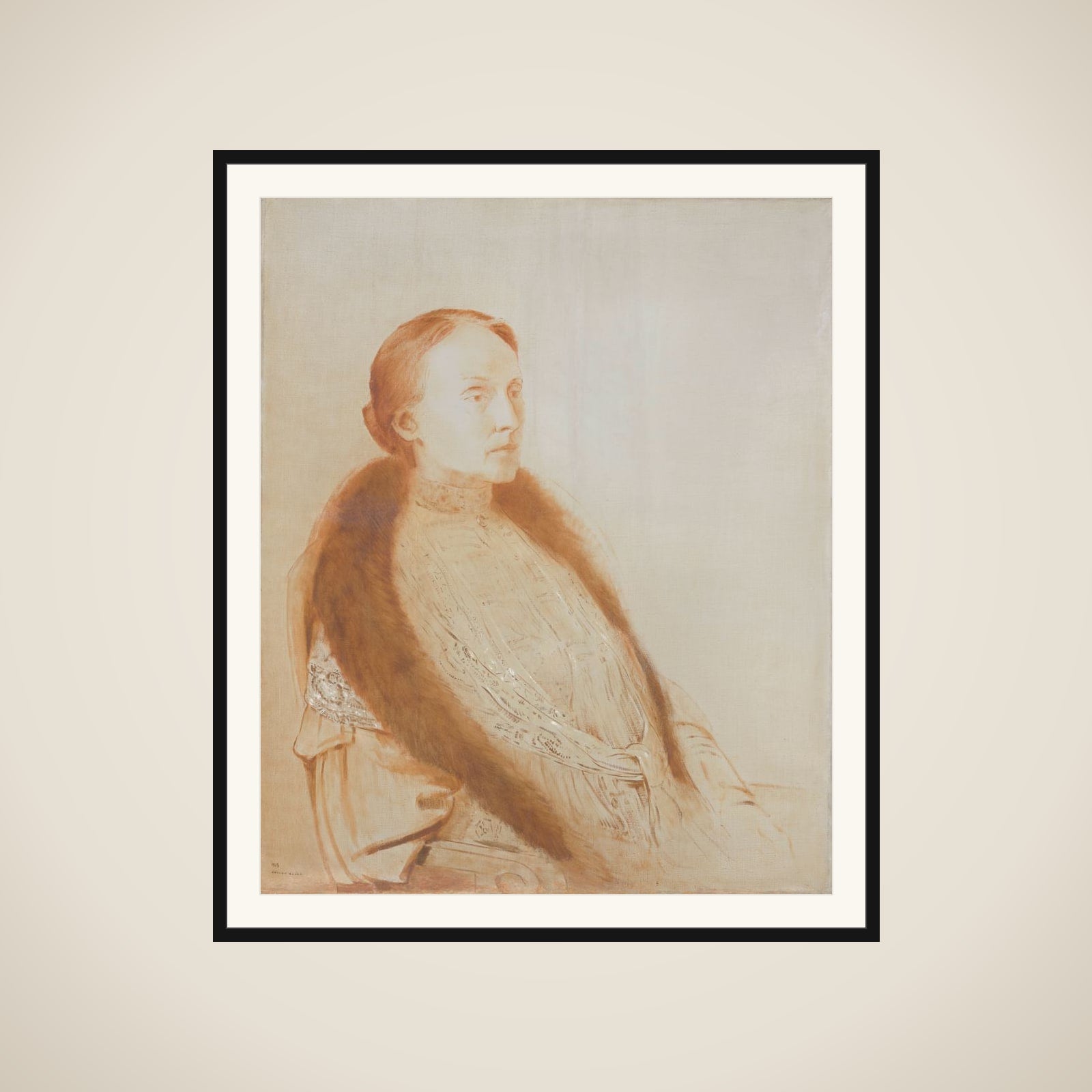 Portrait of A.M.L. Bonger-van der Linden framed