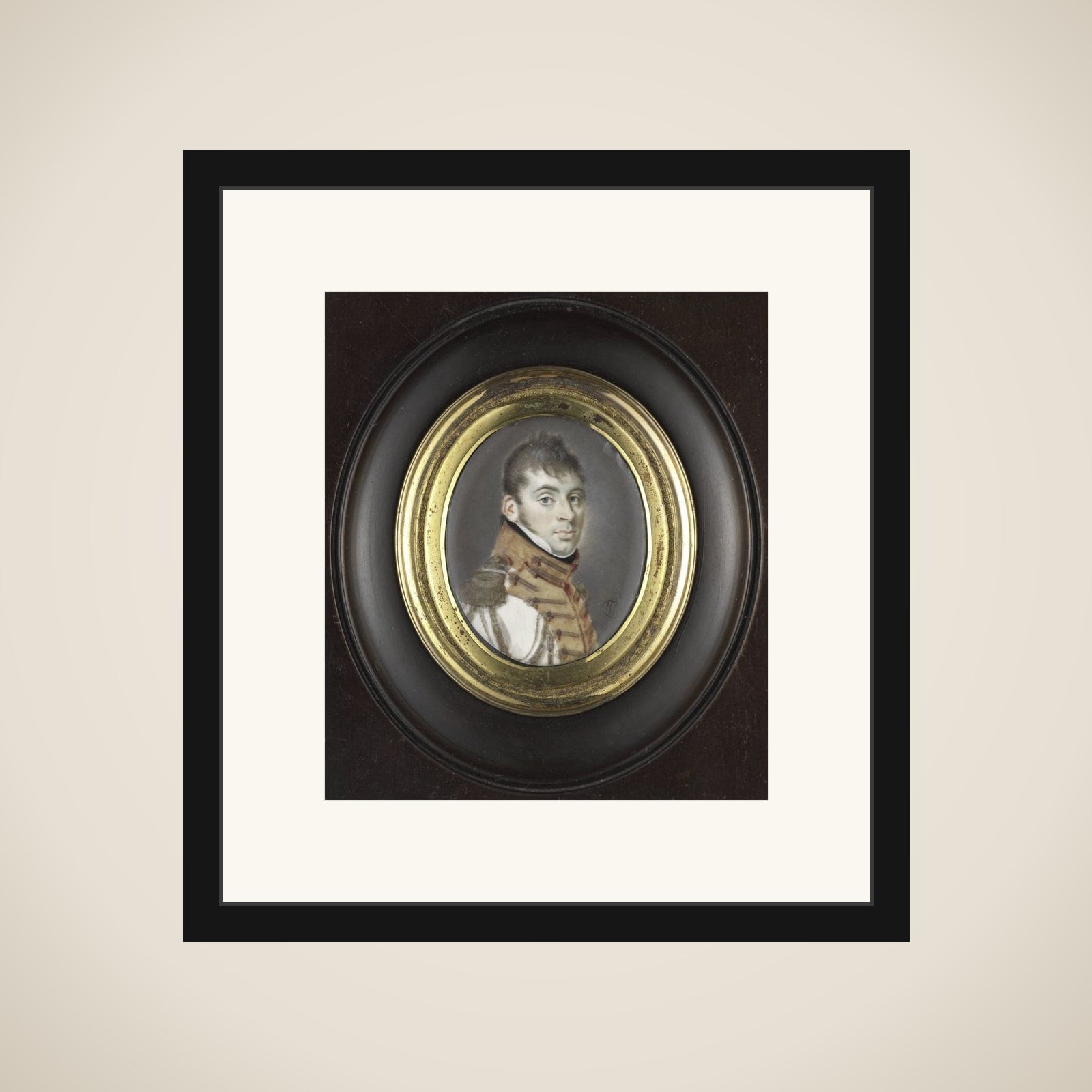 Willem Jacob Verkouteren (1779-1861), in het uniform van de Garde d'Honneur van Delft framed