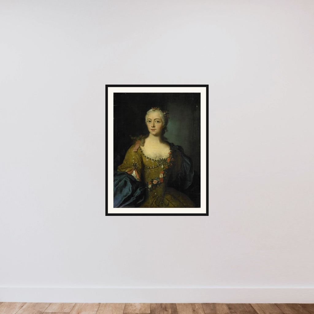 Portrait of a Woman framed — shown to scale