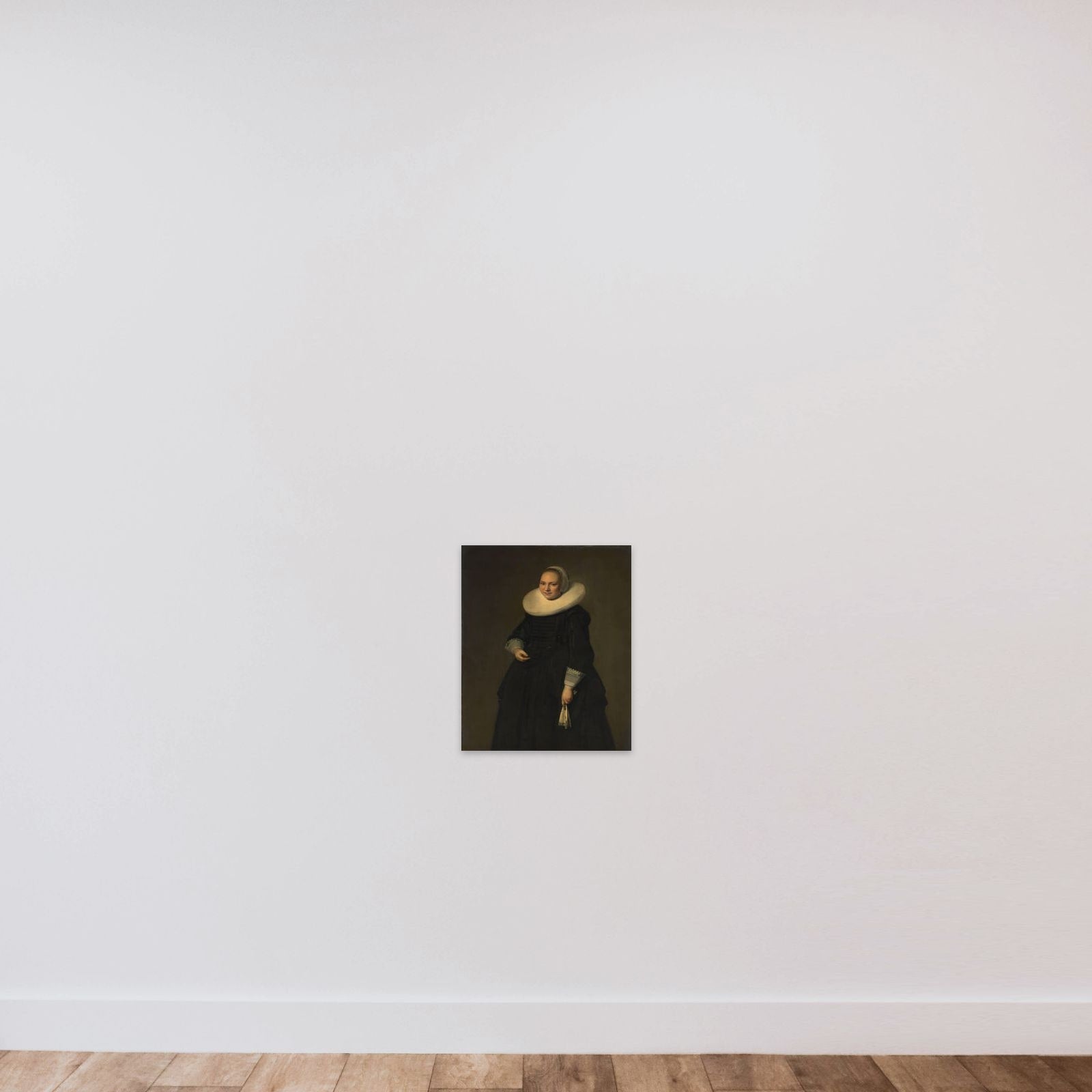 Portrait of a Woman unframed — shown to scale