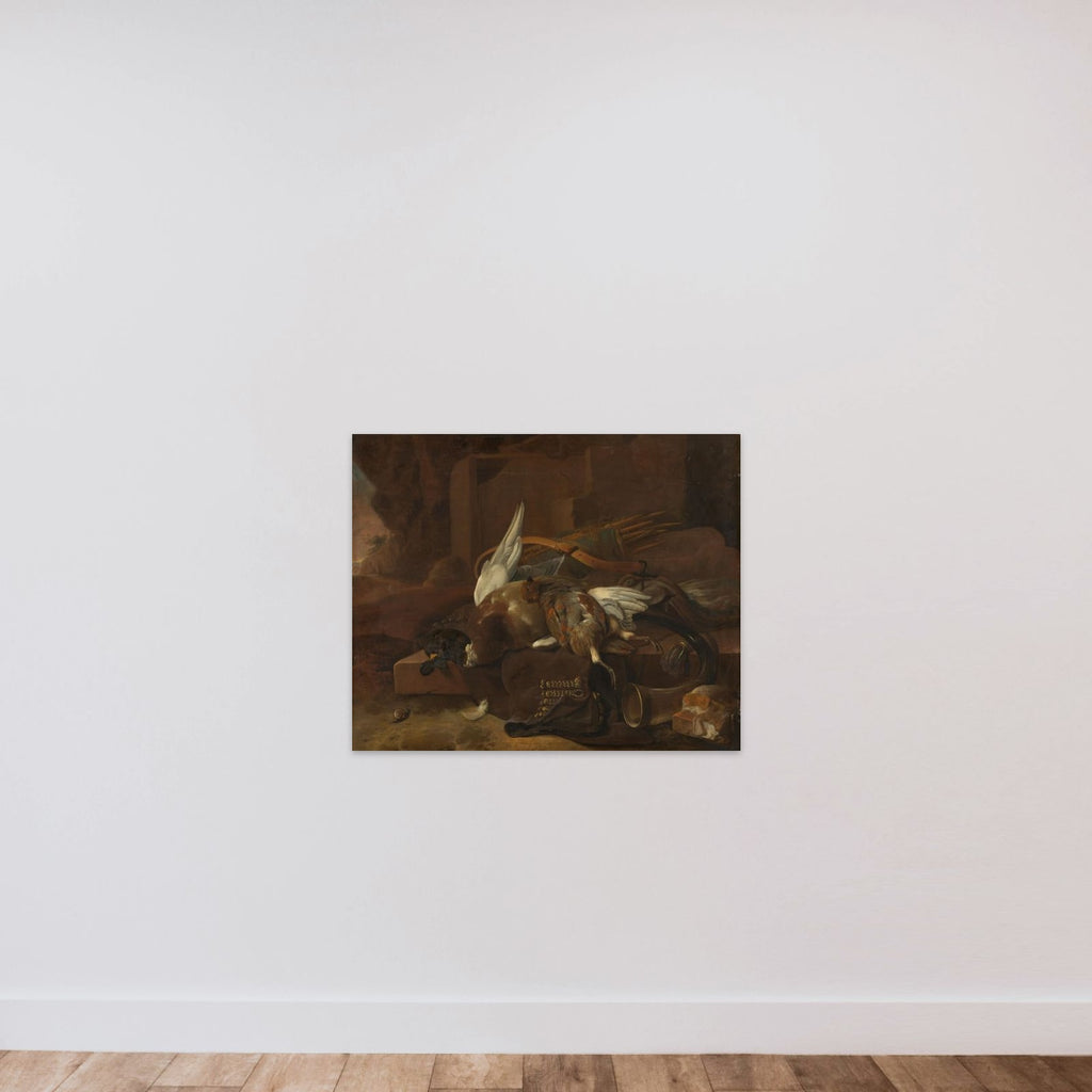 A Hunter's Bag unframed — shown to scale