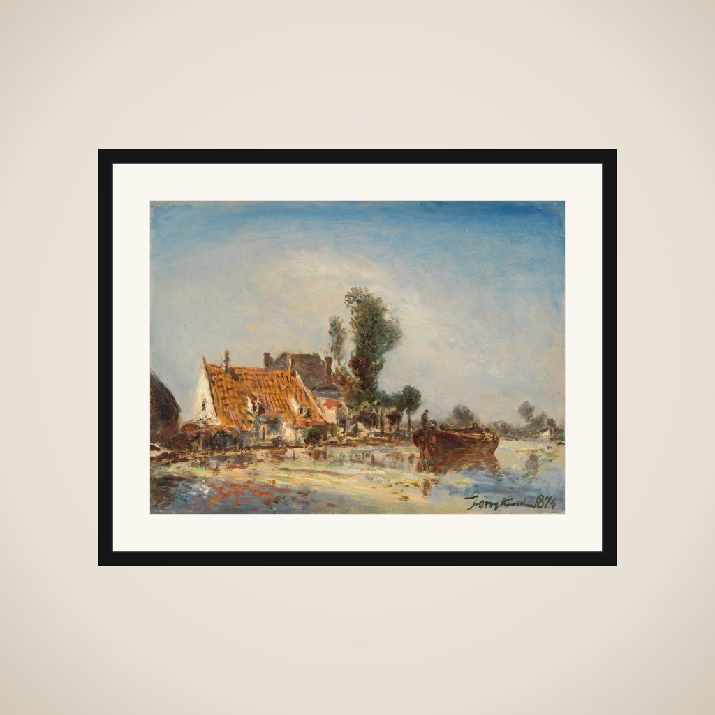 Houses on a Waterway near Crooswijk framed