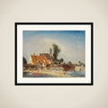 Houses on a Waterway near Crooswijk framed
