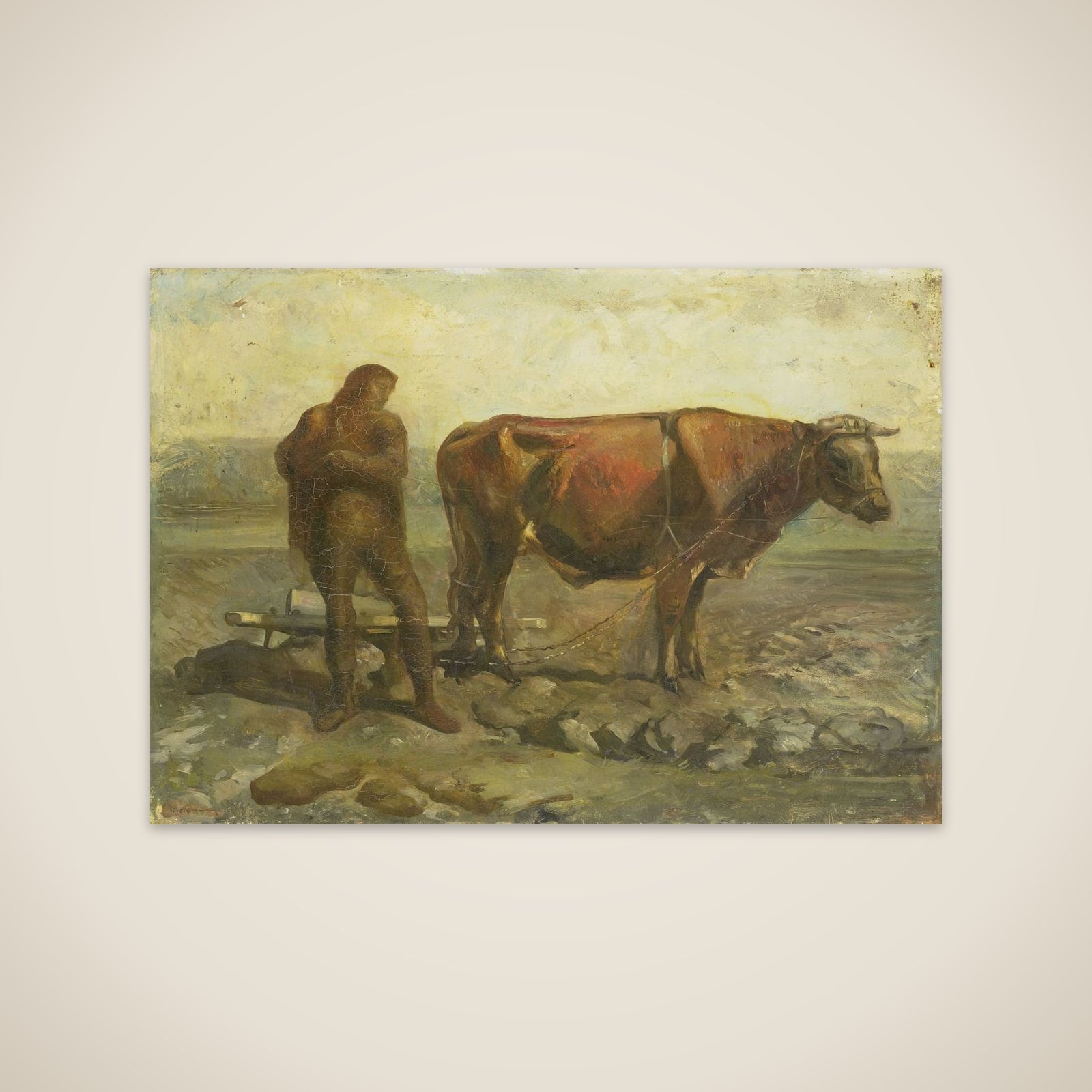 Plowing Peasant unframed print