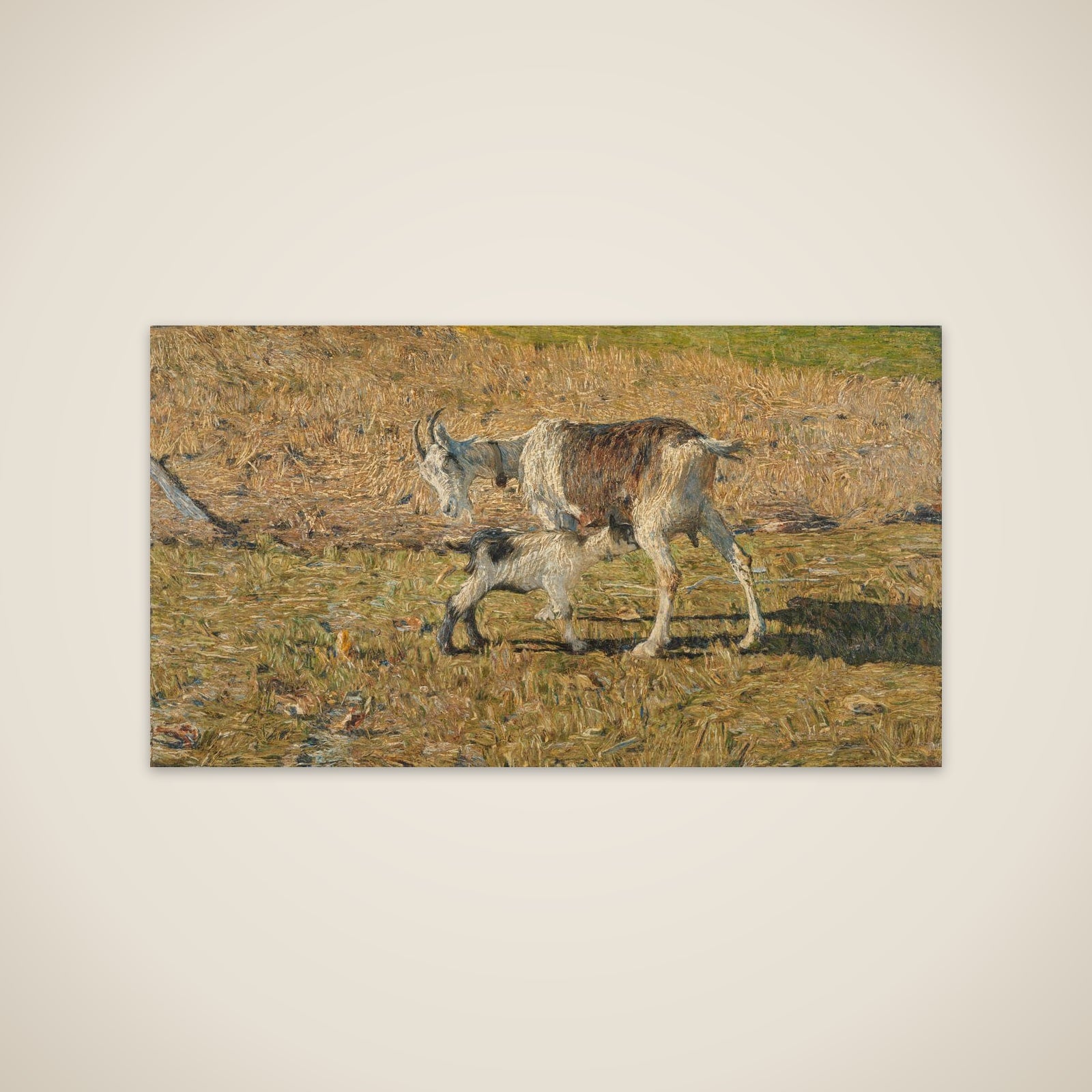 A Goat with her Kid unframed print