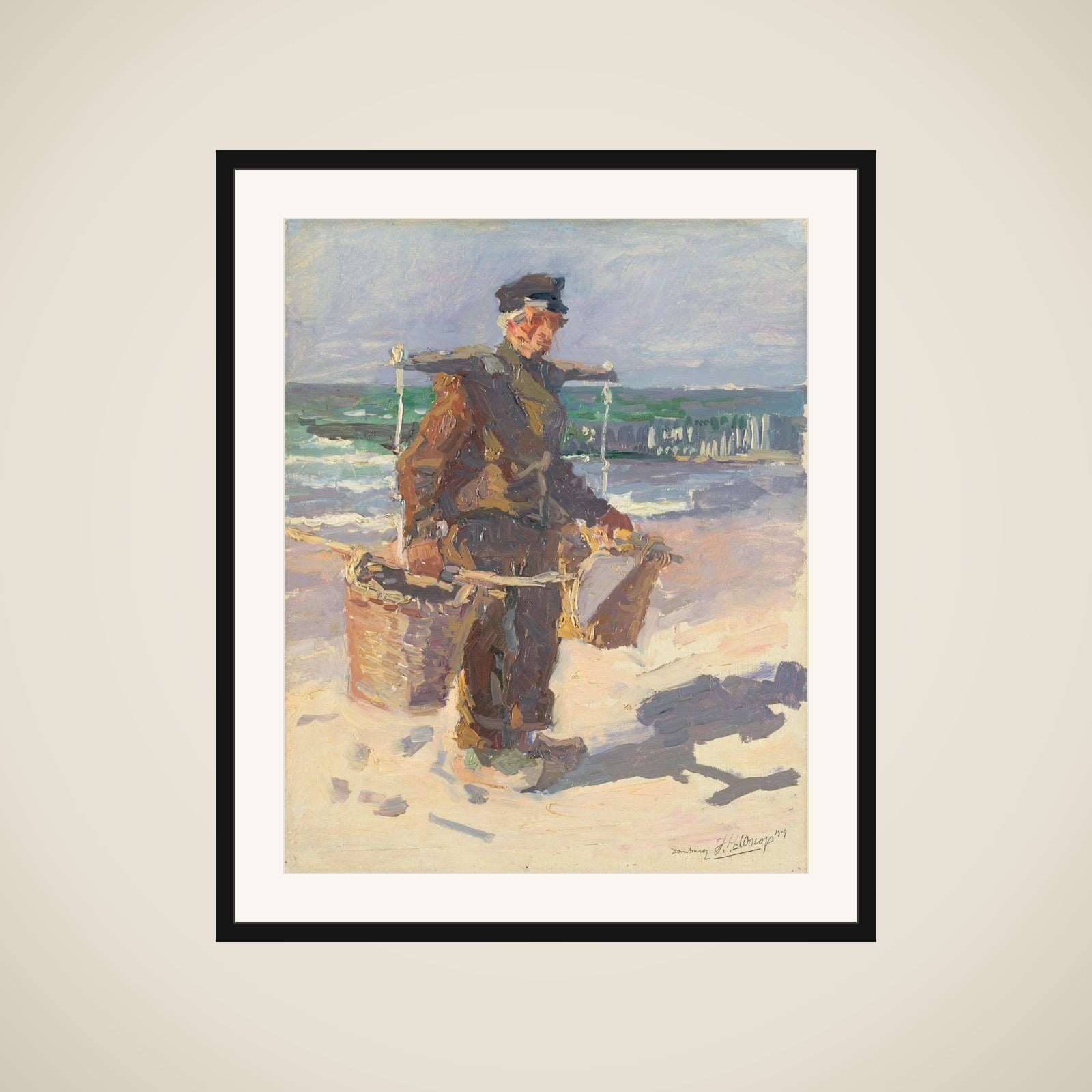 De schelpenvisser framed