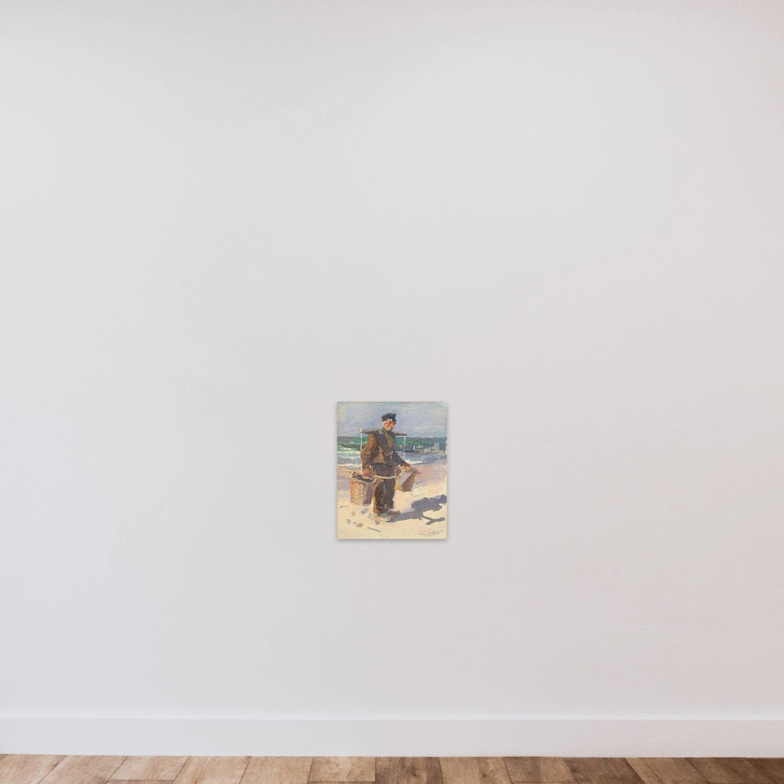 De schelpenvisser unframed — shown to scale