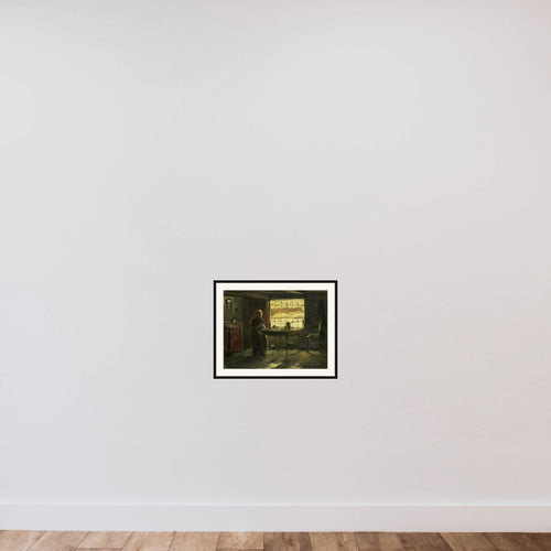 Boereninterieur framed — shown to scale