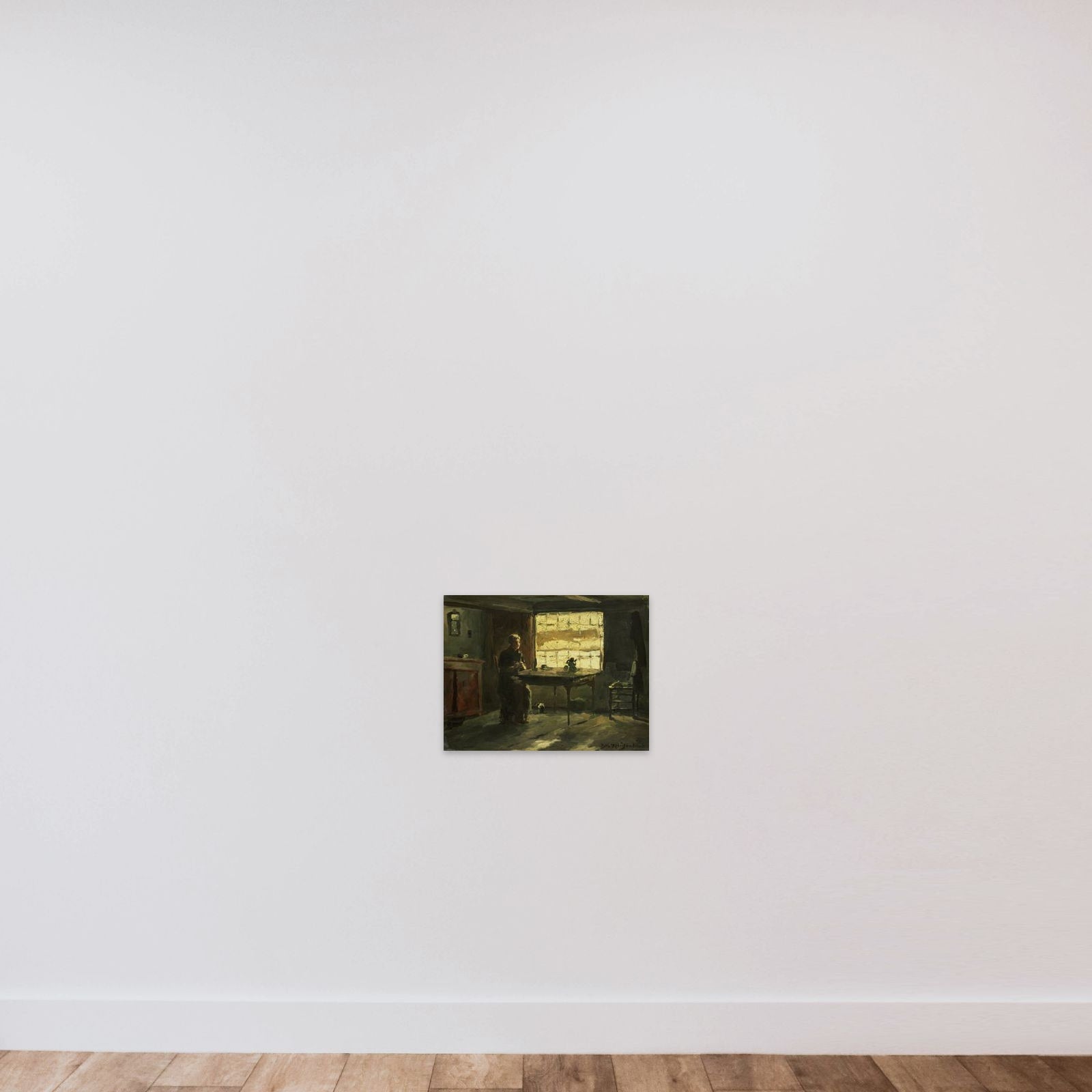 Boereninterieur unframed — shown to scale