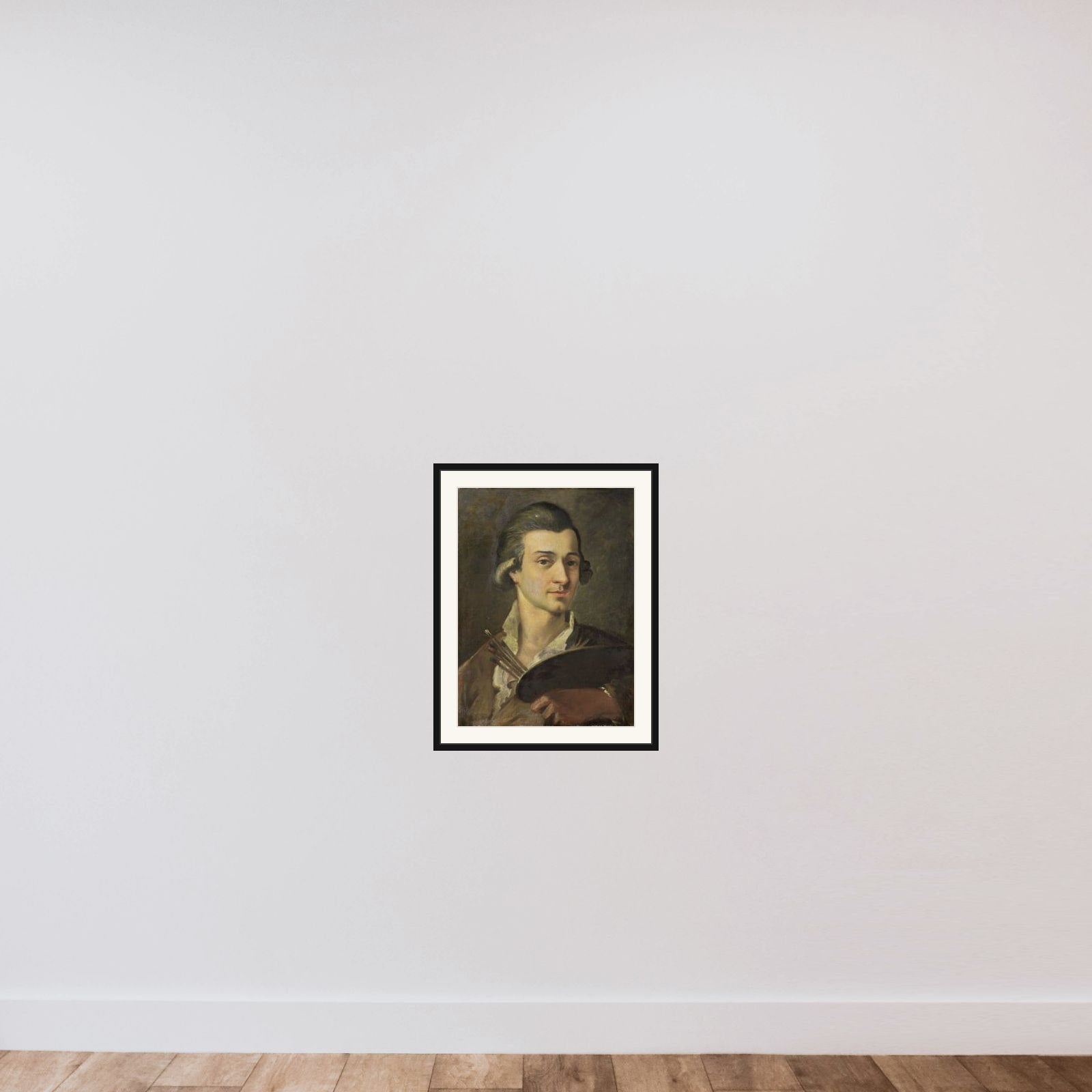 Portrait of a Painter framed — shown to scale