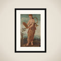 Woman with Text Panel framed